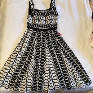 Gorgeous ALEX MARIE DRESS black and whit.